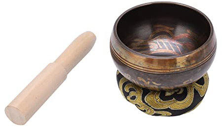 Klangschale, tragbar, nepalesisch, handgefertigt, Yoga, Meditation, Buddha-Klangschale, tibetisches Klangschalen-Set, spirituelle Dekoration mit manueller Matte