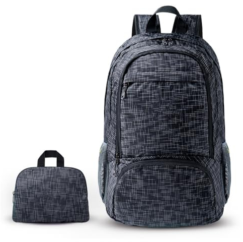 DONGKER Faltbar Wanderrucksack, 26L Leicht Packable Tagesrucksack, wasserdichter Rucksack Trekkingrucksack Outdoor Sportlich Backpack Travel Daypack für Herren Damen