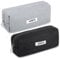 JIANTA Federmäppchen 2 Stück, Mäppchen Cord-Stoff, Federtasche Stiftetasche Stiftemappe Pencil Case Schulmäppchen für Schule, Büro, Grau+Schwarz
