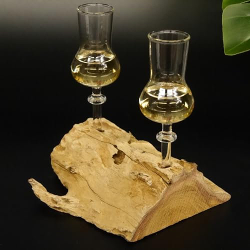 GTK Geweihe & Trophäen Krumholz Schnapsanbieter 2 Gläser mit Stiel auf Wurzel Steckglas Set Schnaps Geschenk Neu #27.60.1.18