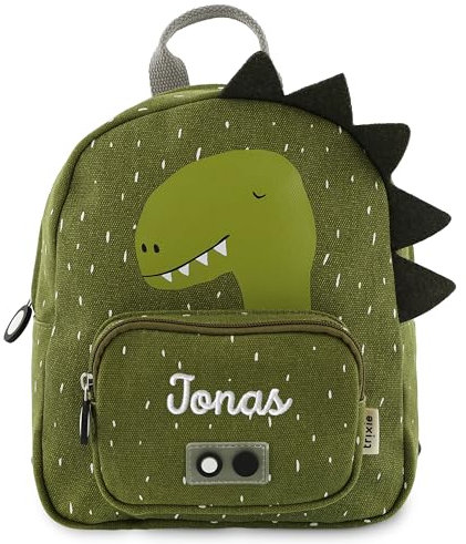 Trixie Kinderrucksack mit Namen personalisiert bestickt (Dino, Rucksack GROß/BIG)