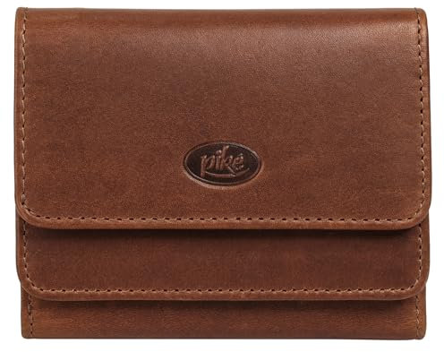 piké kleine Geldbörse im Querformat Echt Leder Herren | RFID Geldbeutel, Brieftasche klein, Herren Portemonnaie 2-Fach klappbar, Münzfach, Kartenetui aus Rindleder | 022083