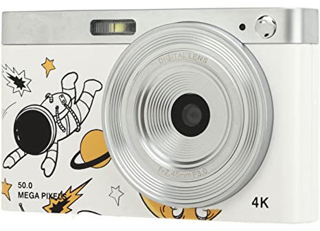 4K-Digitalkamera, 2,88-Zoll-IPS-HD-Videokamera mit 16-fachem Digitalzoom, Tragbare Kompaktkamera, Ideal Zum Vlogging für Jugendliche, Studenten und Senioren