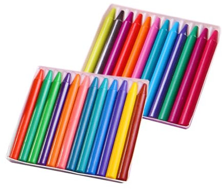 Vaguelly Buntstift-set für Kinder Farben Rund Kunststoff Ölgemälde Schulbedarf Buntstifte für Kinder Sicher für Kleinkinder