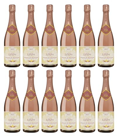 Cave de Lugny Crémant de Bourgogne Brut Rosé Schaumwein Frankreich inkl. FeinWert E-Book (12 x 0.75 l)