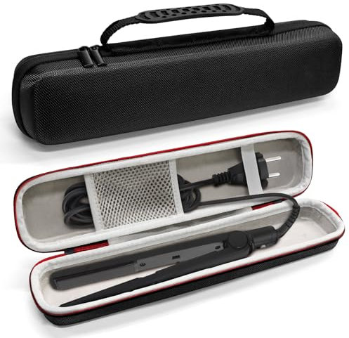AOUTACC Hair Straightener Case,EVA Shockproof Hard Carry Case for Classic Styler,Hair Straightener Travel Bag (Accessories Not Include,Black)