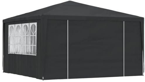 Home Garden,Profi Partyzelt mit Seitenwänden 4x4m Grün 90g/m?