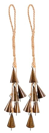 2 Stück hängende Glocken Hexe Windspiele mit 6 Glocken für Home Decor | 6 Glocken, Hexe Windspiele, Witchcraft Supplies, Türglocke, Home Decor