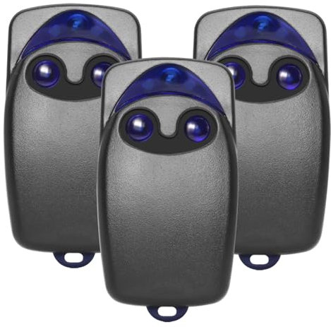 Suoxiom 3 Cancello di controllo remoto compatibile con FlO2r-s, 433MHz telecomando porta del garage per FLOXIR/FLOXR/FLOX2R/OXI/OX2, 2 canali (3 pz) (compatibile con FlO2r-s)