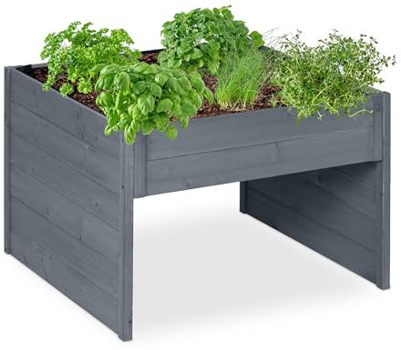 Relaxdays Garage pour Robot Tondeuse, Toit Qui Peut accueillir Vos trésors Verts, H x L x P : 52,5 x 79 x 74 cm, Gris