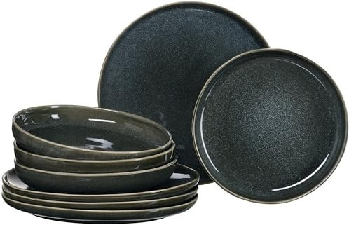 Service de table Eda ardoise, 8 pièces