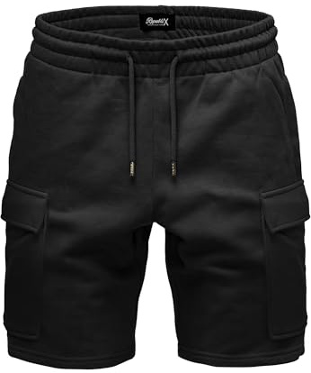 REPUBLIX Herren Cargoshort Männer Kurze Bermuda Sweat Hose Regular Fit R8007