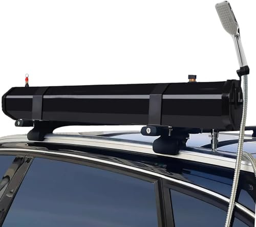 18/20/30L Réservoir D'eau Pour Barre De Toit Avec Douche - Chauffage Solaire, Pompe Non Nécessaire - Adapté Aux SUV/Camions/Camping-Cars Pour Camping, Plage, Nettoyage Tout-Terrain,7.9Gal/30L
