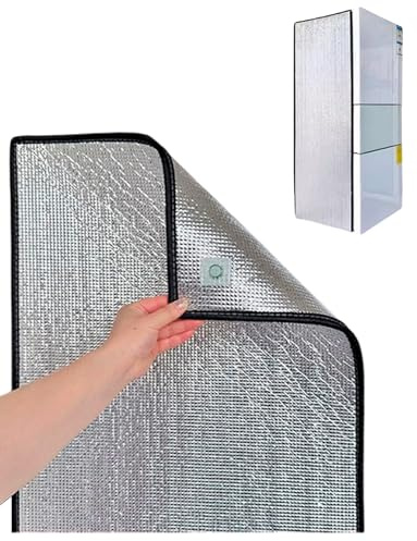 Universal Refrigerator Cover，Insulation Blanket for Freezer and Cold Storage，Thermal Insulation Reflective Film，Refrigerator Sun Shade（50x70cm）(Black,55x110cm)