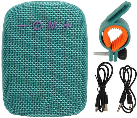 Culnflun Bike Bluetooth Lautsprecher, ABS Cycling tragbarer drahtloser Lautsprecher Support Memory Card Radio Wearable Outdoor BT Sound mit Fahrradhalterung Schwarz zum Reiten (Himmelblau)