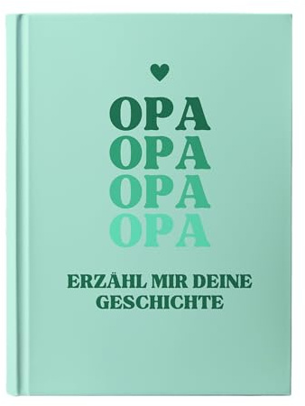 Opa erzähl mir deine Geschichte | Ein persönliches Erinnerungsbuch zum Ausfüllen | Das perfekte Geschenk für Opa zum Geburtstag, Weihnachten oder als besondere Überraschung