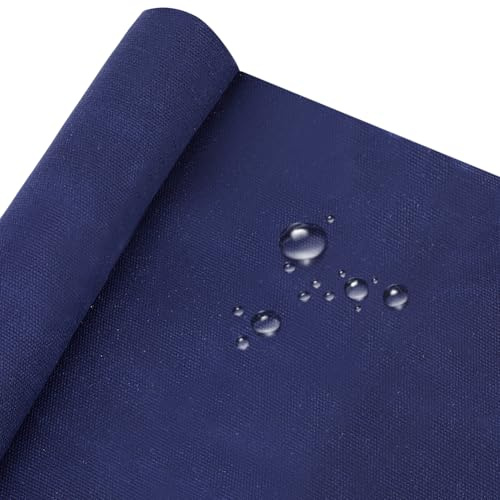 MAYJOYDIY 0.9 m Dunkelblauer Gewachster Baumwoll Canvas 1.5 m Gewachster Öltuch In Antik Optik Strapazierfähiger Baumwollstoff Für Canvas Taschen Näharbeiten Stickerei Handgefertigte Heimdekoration