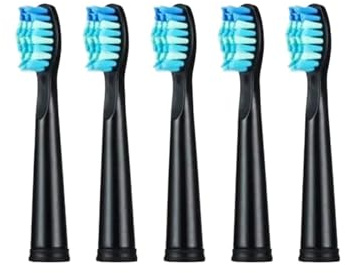5-10 Ersatzbürstenköpfe for Fairywill elektrische Zahnbürsten(5pcs Black)