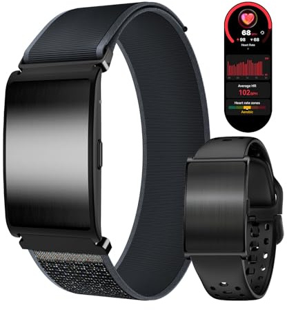 MIDDOW H59 6.0 Smart Bracelet, Screen-Free Fitness Tracker, No Subscription, 35-Day Battery Life, 24/7 Activity and Sleep Monitor, Menstrual Cycle Insights, AI Analysis for Men Women (2 Straps)
