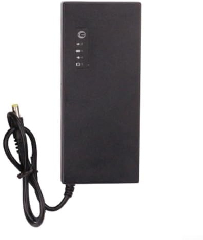Mini-UPS 12 V 3 A 10400 mAh for router, fibre optic modem, safety monitoring, with overcharge/overcurrent protection (black)