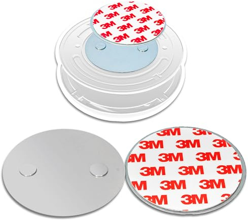 NEMAXX® Support Magnétique pour Détecteur de Fumée 20 Pièces – Support Magnétique Autocollant Ø60 mm – Installation Rapide et Sûre sans Perçage ni Vis – Pour Tous les Détecteurs de Fumée et d’Incendie