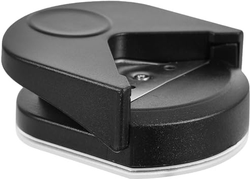 FOMIYES Perforatrice Coin Arrondi R4 4 Mm Noir, Outil Coupe-papier pour Photos et Cartes, Coupe-stratifié Loisirs Créatifs, Arrondisseur Angles pour Papier, Pvc et Plastification,