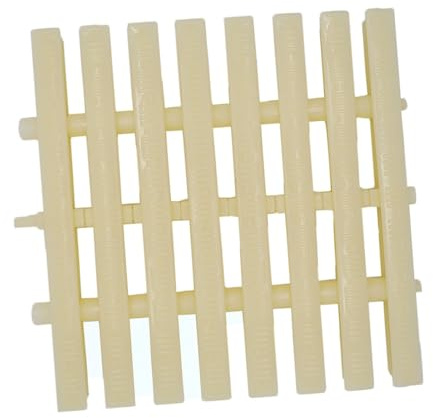 WENYAZIGUO Grille de trop-Plein emboîtable, Grille de débordement de Drainage de Piscine ABS Couleur os 39,37 Pouces L Multiple W Paquet de 2 pièces(25x 100cm,6pcs)
