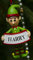 Boxer Gifts Harry Personalised Elf Christmas Tree Decoration | Xmas Bauble Ornament Gift | One for The Whole Family, Ceramic, Multi-Colour, 8 x 4.5 x 2 cm