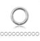 Ganzoo O-Ring Metall für Hunde-Leine, 20mm Innen-Durchmesser, 10 Stück, Stahlring, legierter Stahl, nicht rostend, Rund-Ringe für Paracord 550 Halsband, Handtasche, Metallring, Basteln, Farbe Silber