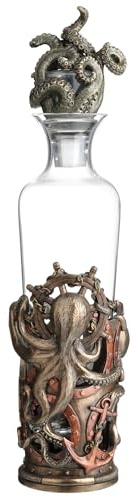 High Seas Spirit Nautical Steampunk Octopus Glass Spirit Decanter
