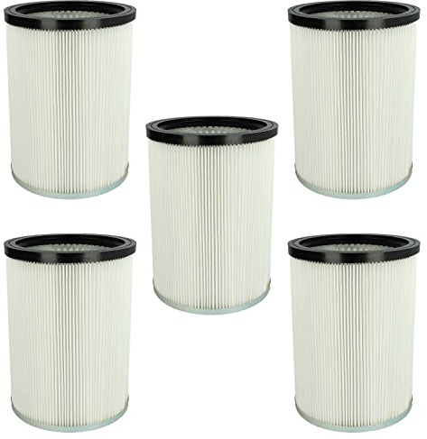 vhbw 5x Faltenfilter kompatibel mit Kärcher NT 70/3 Tc *EU | NT 90/2 Me Classic *AR, NT 90/2 Me Classic *BR 127 V Staubsauger - Patronenfilter Weiß