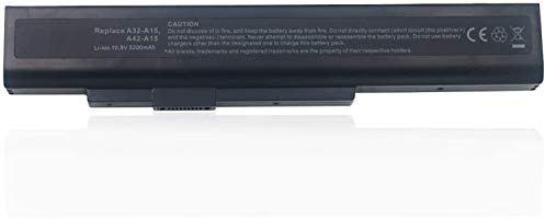WYGUO A32-A15 FPCBP343 FMVNBP217 CP569291-XX Laptop Batterie Ersatz für Medion Akoya P6631 P6634 P6635 P6637 P6638 P7621 P7815 P7816 MD97886 MD97889 MD98383 P7817 E6221 E6222 (10.8V 5200mah)