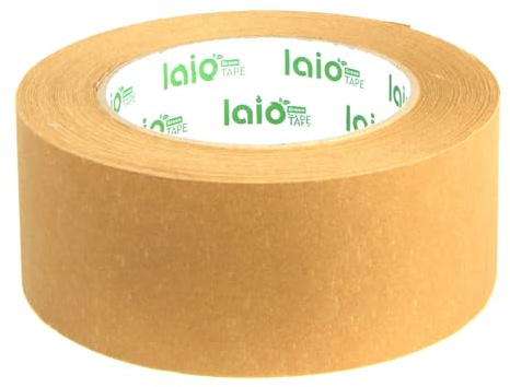 Papierklebeband 50 mm × 50 lfm, leise abrollend, 100% Recyclebares Klebeband, braun, 6 Roll.