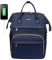 LOVEVOOK Rucksack Damen, Wasserdicht Laptop Rucksack 15,6 Zoll Groß Backpack Schulrucksack Tasche Mädchen Teenager, Rucksäcke Daypacks für Schule Arbeit Uni Business Büro Blau