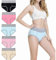 TUUHAW Damen Unterhosen Baumwolle Slips Damen Hoher Taille Atmungsaktive Taillenslip Wochenbett Unterwäsche 5er Pack Mehrfarbig 01-L
