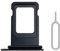 Cemobile SIM Card Tray Slot Holder Replacement with Waterproof Rubber Seal Ring for iPhone XR + SIM Card Tray Open Eject Pin (Black)