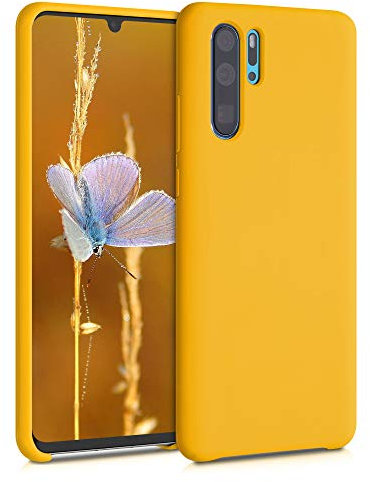 kwmobile Hülle kompatibel mit Huawei P30 Pro Hülle - Silikon Handy Case - Handyhülle weiche Oberfläche - kabelloses Laden - Safran