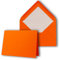 10 Sets - großes Kartenpaket mit 10 Faltkarten & 10 Umschlägen - 10,5 x 14,8 cm - DIN A6/C6 - Orange - Gerippt - NEUSER PAPIER