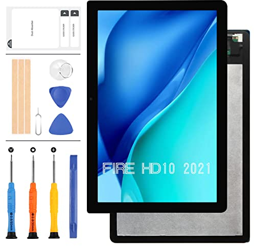 10,1 Zoll Bildschirm Ersatz für Amazon Fire HD 10 HD10 2021 11. Generation T76N2B LCD-Touchpanel für Amazon Fire HD10 Plus 2021 (11. Generation) T76N2P Display Glas Voller Digitizer Montagesatz