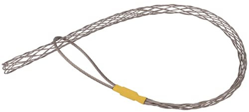 IRSCorp Kit de chaussettes de traction de câble en acier galvanisé antidérapant pour câble lassos avec œillet flexible en maille jaune