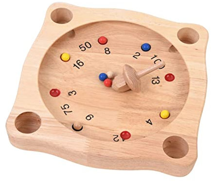 Spiel Tiroler Roulette Bauernroulette aus Holz mit Kreisel und bunten Kugeln