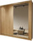 SLIDING WARDROBE 4U Burg Modern Free Standing Stylish Sliding Mirror Door Wardrobe and 3 Sizes (Oak, 203cm)