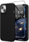 SURPHY Faux Leather Case Compatible with iPhone 14 Plus Case 6.7 inch, Premium PU Leather Case Cover (with Metallic Buttons & Microfiber Lining) for iPhone 14 Plus, Black