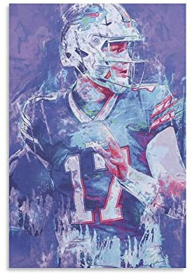 XINGSHANG Josh Allen Sports Star Poster Kunst Leinwand Kunst Poster und Wandkunst Bild Druck Moderne Familie Dekor Poster 30 x 45 cm