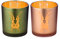 EDZARD 2er-Set Teelichtglas Windlicht Hase, Höhe 8 cm, Durchmesser 7 cm, Deko für Ostern (1 grün, 1 rosa)