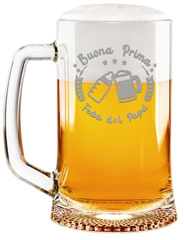 Colorfamily Boccale Birra Papà 50 cl Buona prima festa del papà birra e biberon Idea regalo