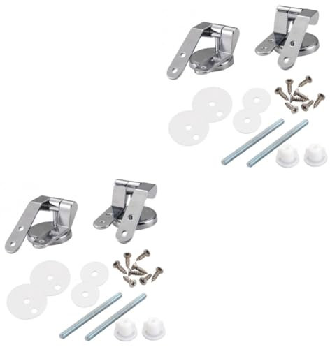Mikikit 2st Toilettenarmaturen Für Ersatzteile Zugängliches Toilettensitzscharnier Toiletten-diy-reparatur Silbernes Toilettensitzscharnier Zinklegierung