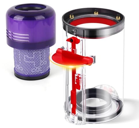 WYWY.Wide Upgraded Canister Replacement for Dyson V11 V15 SV14 SV15 SV22 Vacuum Cleaner Dust Bin, for Large Bin Part no. 970050-01 and Part no. 965443-01 with HEPA Filter