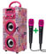 DYNASONIC 3º Gen. Microphone Karaoke Speaker, bluetooth speaker karaoke ideal for original teenage gifts for children girls toys, kid toys (Model 025) (025-20)