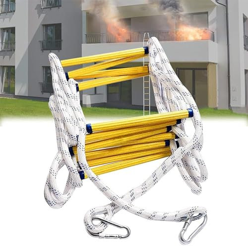 Strickleiter – feuerhemmende Brandschutzleiter, Notfall-Feuerleiter, for Arbeiten in der Höhe(Size:35m/114.8ft)